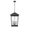 Z-Lite Beacon 4 Light Outdoor Chain Mount Ceiling Fixture, Black & Clear Beveled 568CHXXL-BK - alternate 5